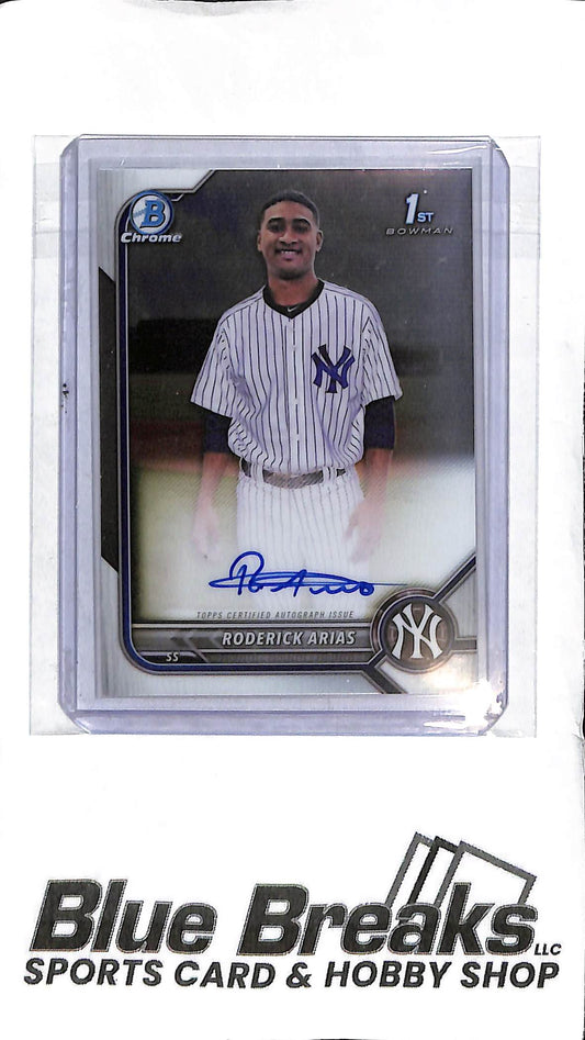 Roderick Arias CPA-RA - 2022 Bowman 1st Auto - Baseball - Yankees