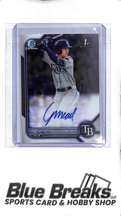 Curtis Mead CPA-CM - 2022 Bowman - 1st Bowman Auto - Baseball - Rays