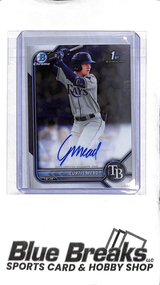 Curtis Mead CPA-CM - 2022 Bowman - 1st Bowman Auto - Baseball - Rays