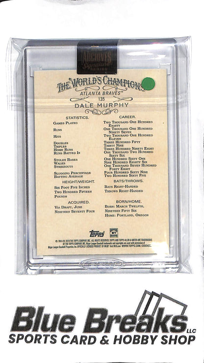 Dale Murphy - 2022 Archives Signature Series - Auto 03/48 - Baseball - Braves