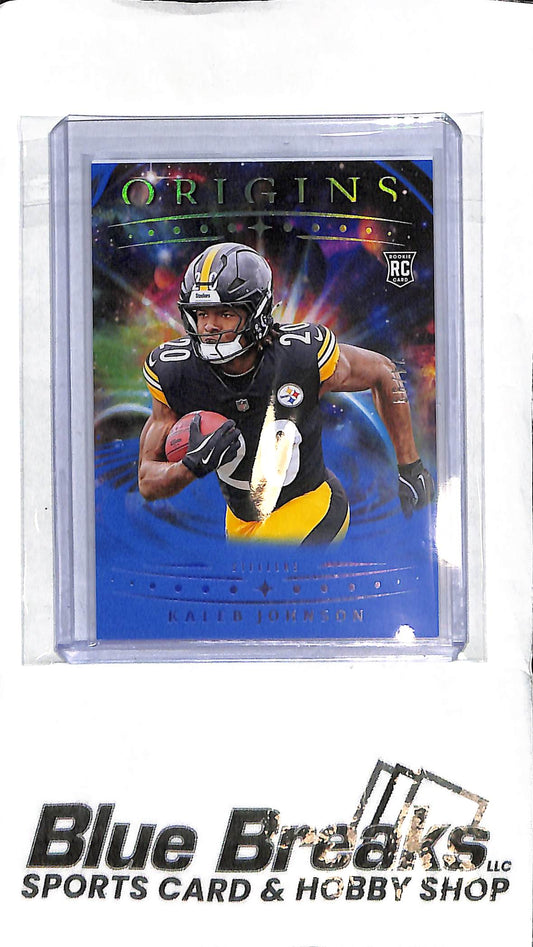 Kaleb Johnson #104 - 2025 Origins - RC Blue 24/99 - Football - Raiders