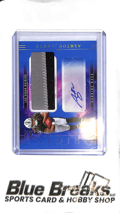 Ashton Jeanty RJJ-AJY - 2025 Origins - Rookie Patch Auto 13/49 - Football - Raiders