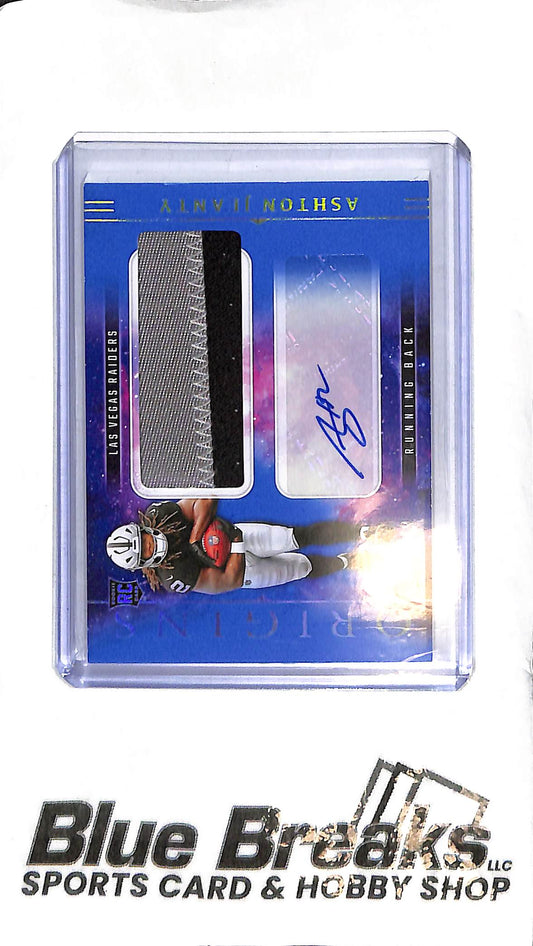 Ashton Jeanty RJJ-AJY - 2025 Origins - Rookie Patch Auto 13/49 - Football - Raiders