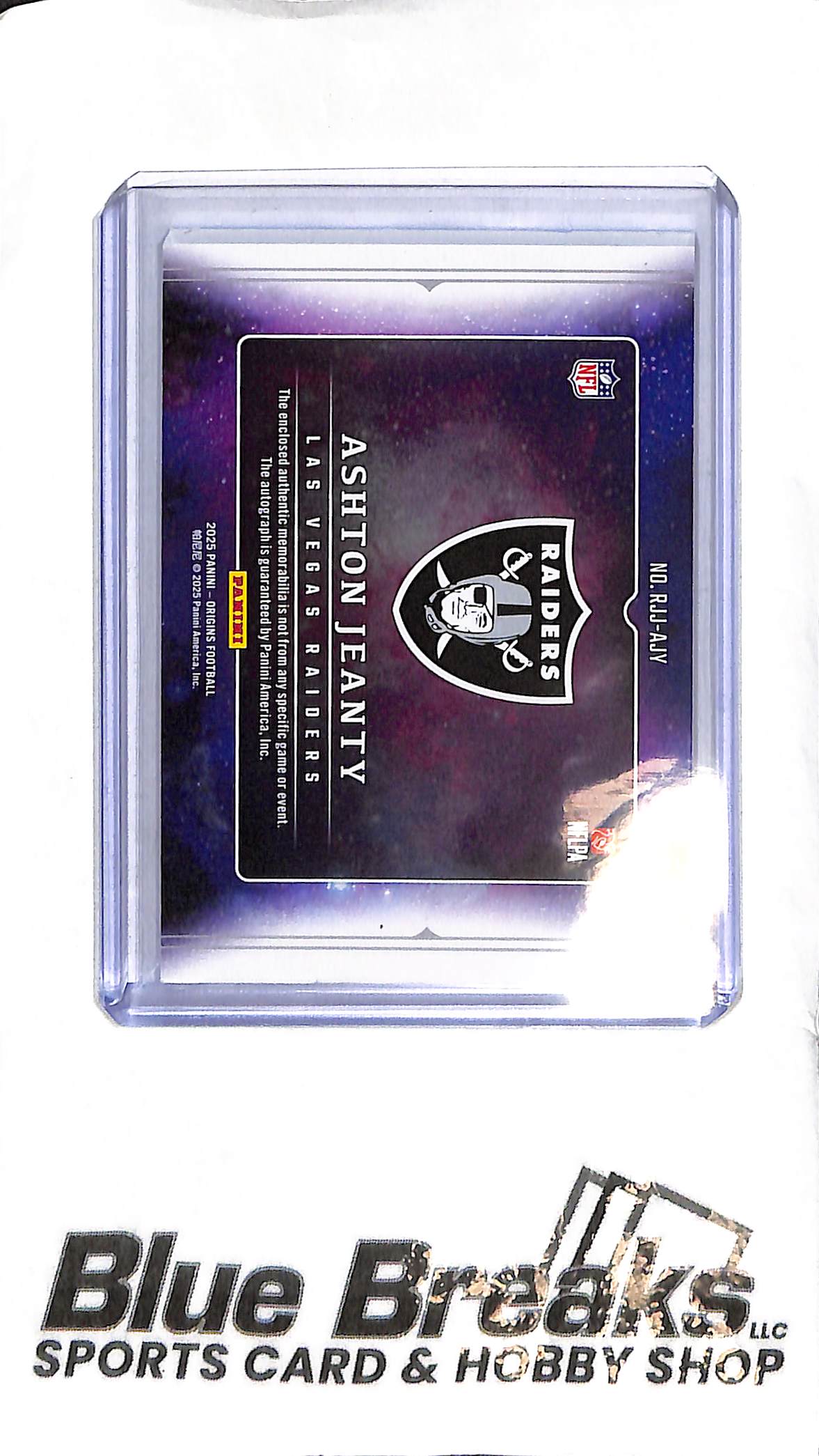 Ashton Jeanty RJJ-AJY - 2025 Origins - Rookie Patch Auto 13/49 - Football - Raiders
