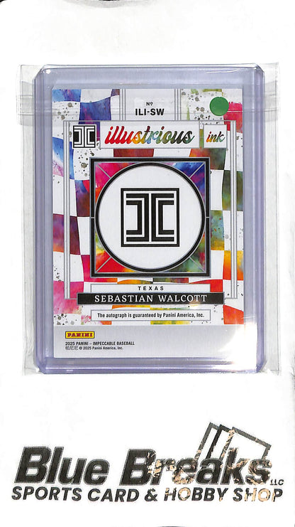 Sebastian Walcott ILI-SW - 2025 Impeccable - Illustrious Auto 05/35 - Baseball - Rangers