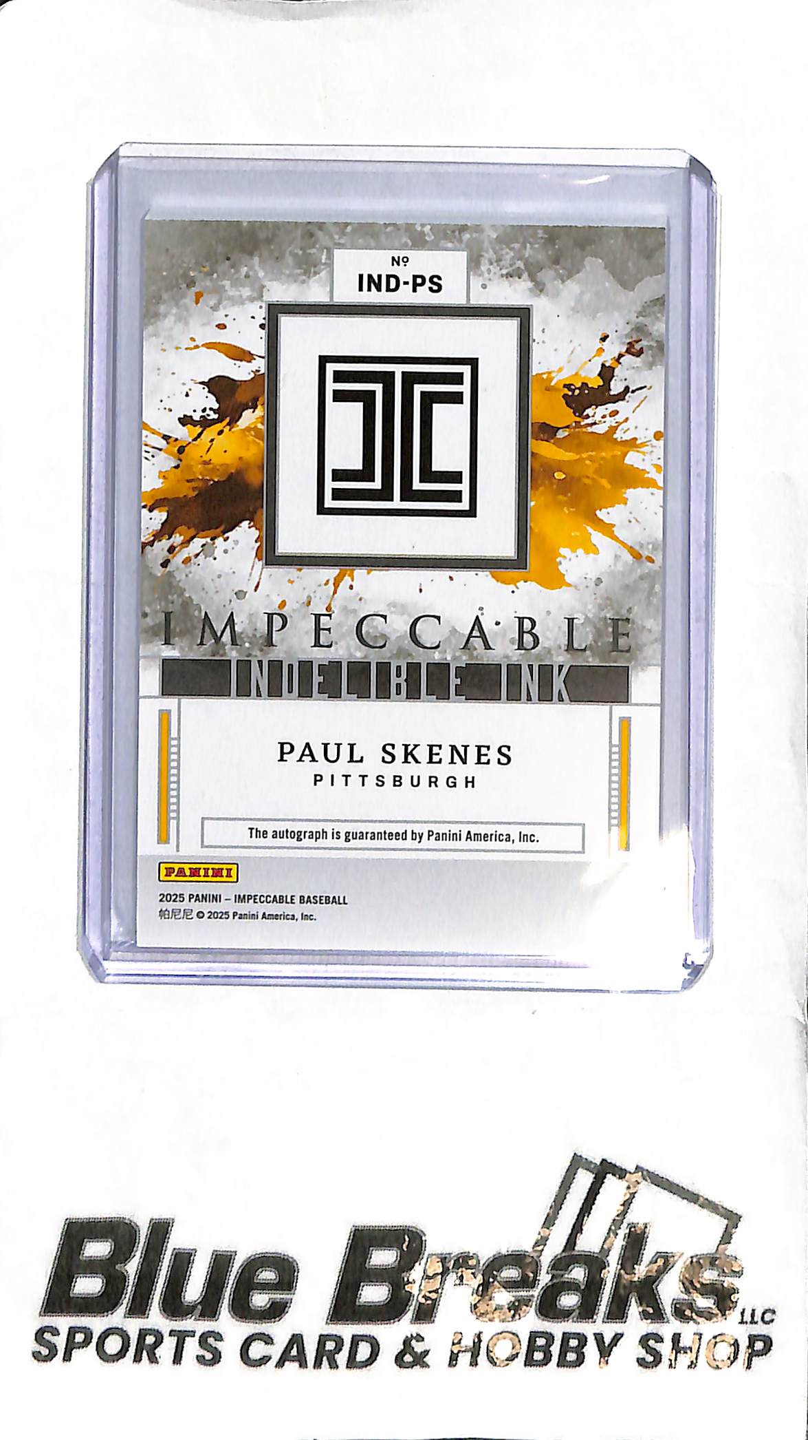 Paul Skenes IND-PS - 2025 Impeccable - Auto 21/35 - Baseball - Pirates