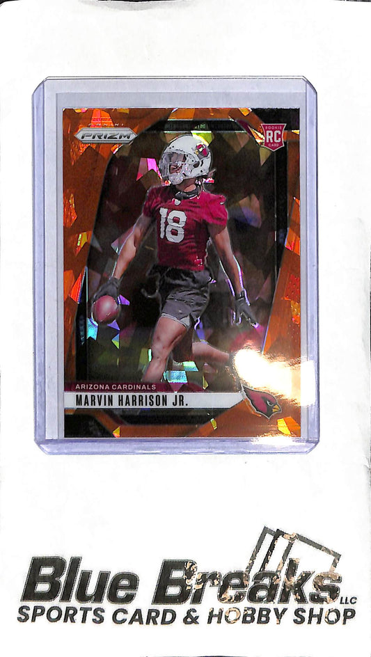 Marvin Harrison Jr. #375 - 2024 Prizm - Orange Ice RC- Football - Cardinals