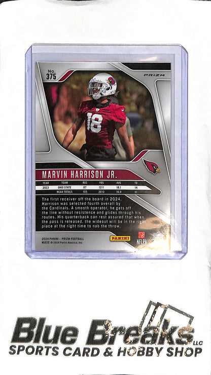 Marvin Harrison Jr. #375 - 2024 Prizm - Orange Ice RC- Football - Cardinals