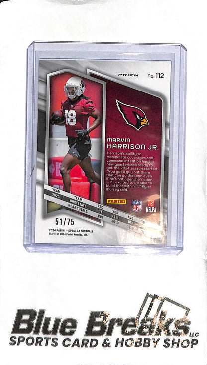 Marvin Harrison Jr. #112 - 2024 Spectra - RC 51/75 - Football - Cardinals