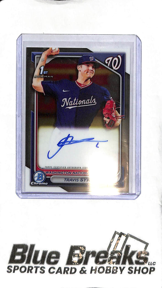 Travis Sykora CPA-TSY - 2024 Bowman - 1st Auto - Baseball - Nationals