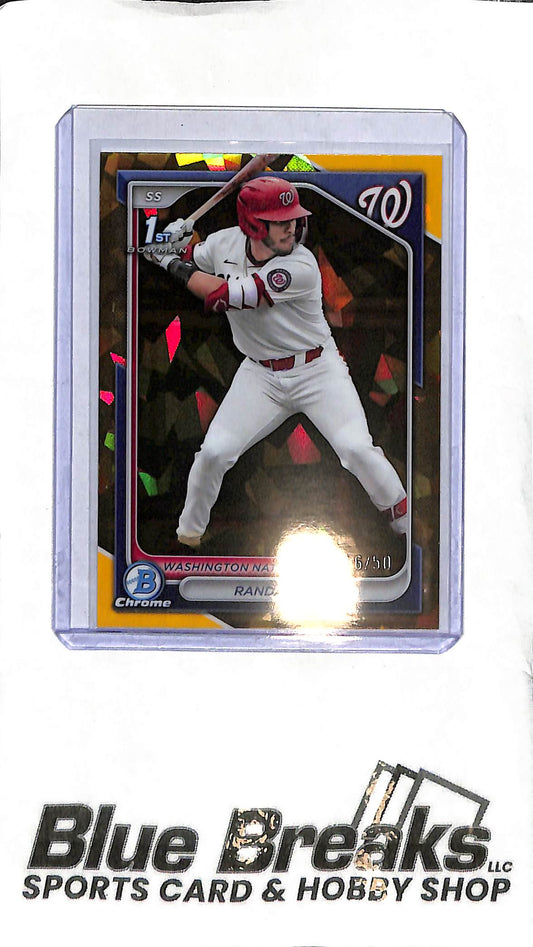 Randal Diaz BDC-199 - 2024 Bowman Sapphire - 1st Gold 16/50 - Baseball - Nationals