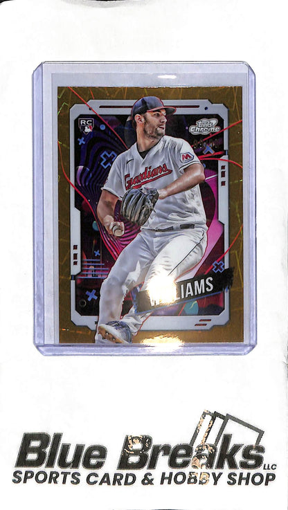 Gavin Williams #63 - 2024 Topps Chrome Cosmic - RC Gold 09/50 - Baseball - Guardians