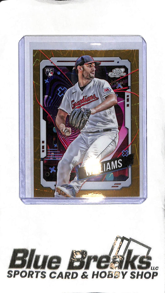 Gavin Williams #63 - 2024 Topps Chrome Cosmic - RC Gold 09/50 - Baseball - Guardians