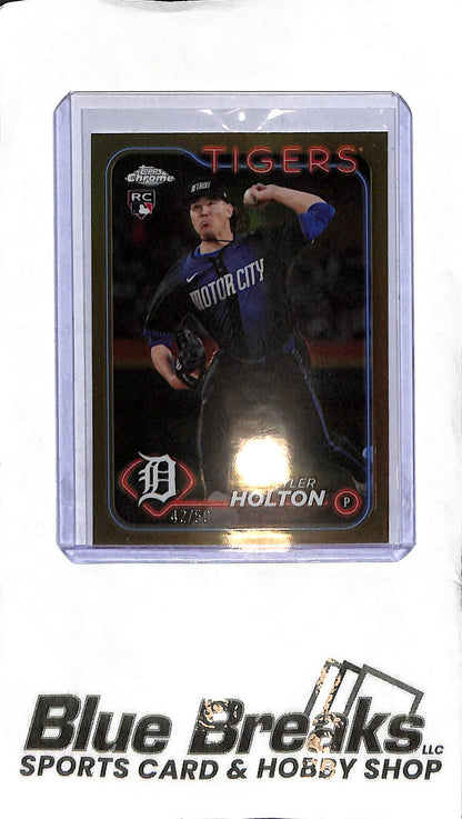 Tyler Holton USC192 - 2024 Topps Chrome Update - RC Gold 42/50 - Baseball - Tigers