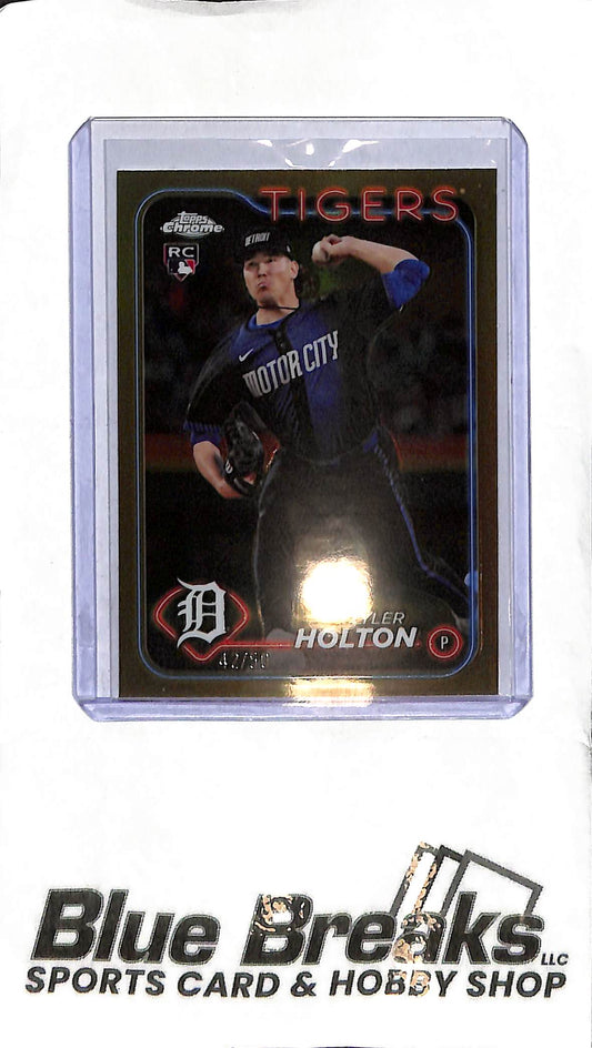 Tyler Holton USC192 - 2024 Topps Chrome Update - RC Gold 42/50 - Baseball - Tigers