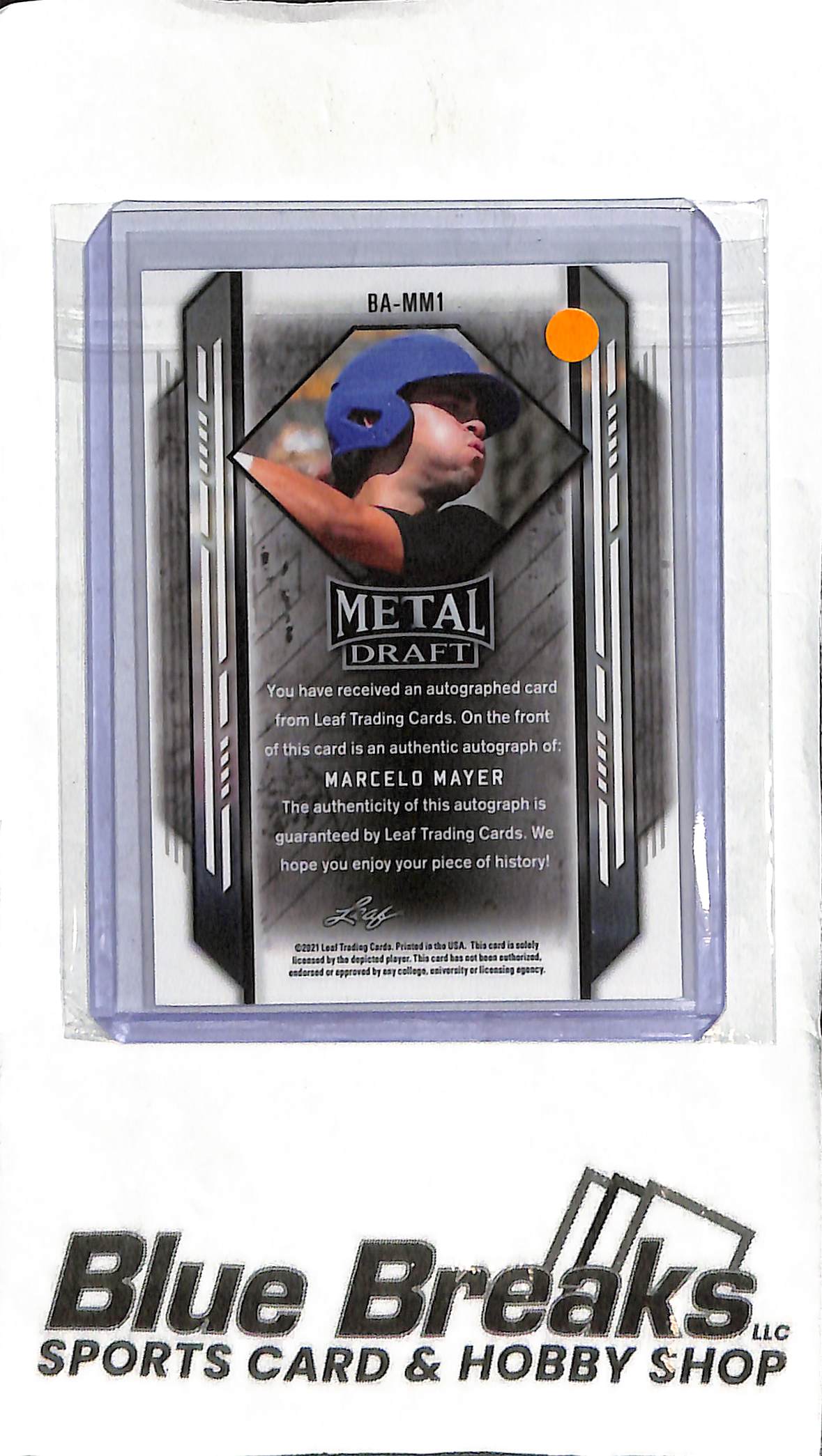 Marcelo Mayer BA-MM1 - 2021 Leaf Metal - RC Auto - Baseball - Red Sox