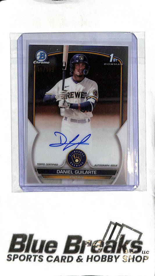 Daniel Guilarte CPA-DGE - 2023 Bowman - 1st Auto Refractor 048/499 - Baseball - Brewers