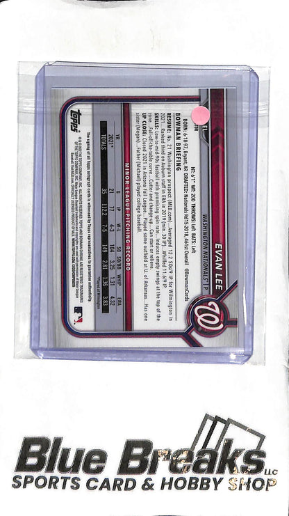 Evan Lee CPA-EL - 2022 Bowman - 1st Auto Refractor 32/499 - Baseball - Nationals