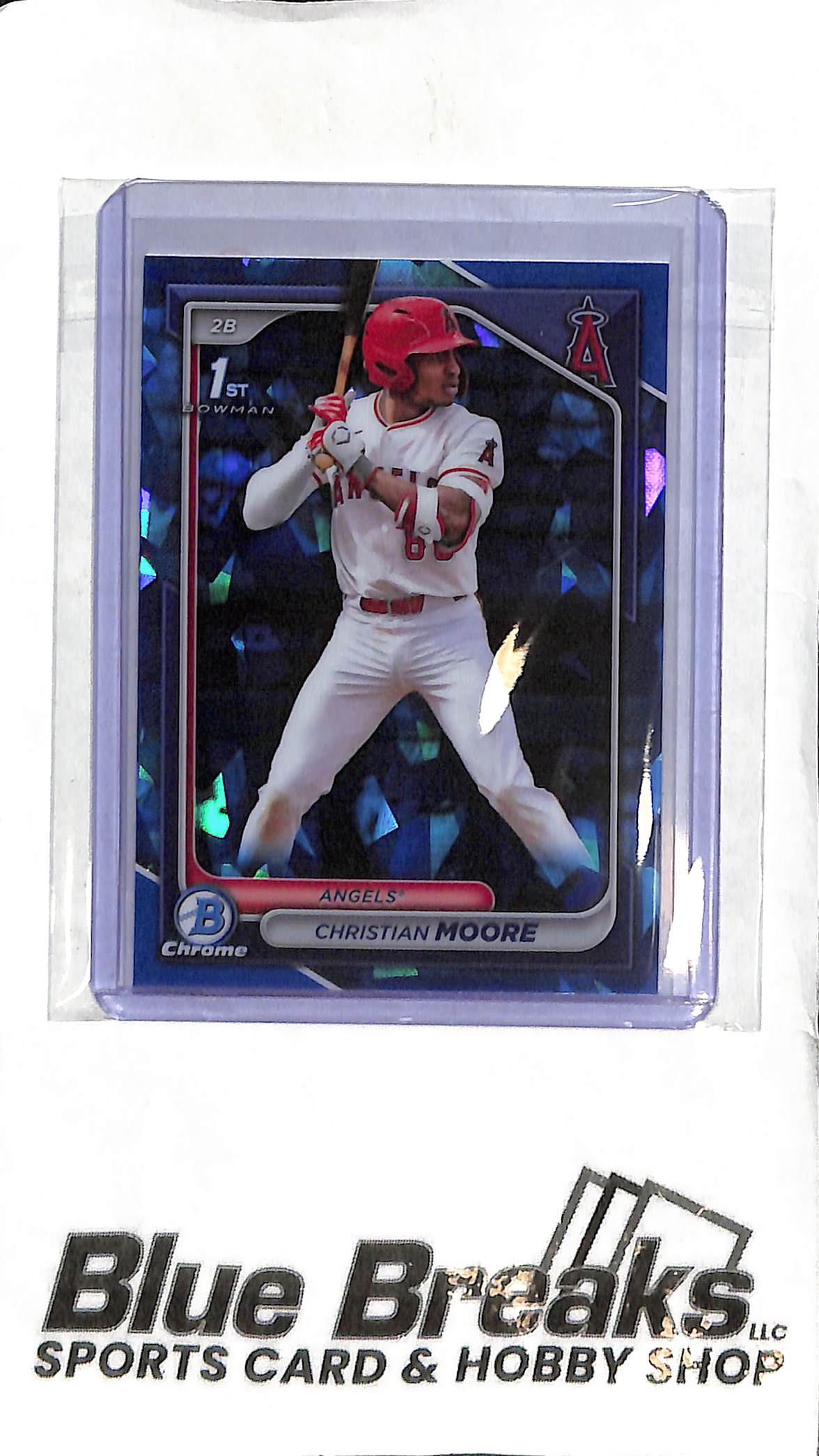 Christian Moore BDC-13 - 2024 Bowman Sapphire - 1st Base - Baseball - Angels