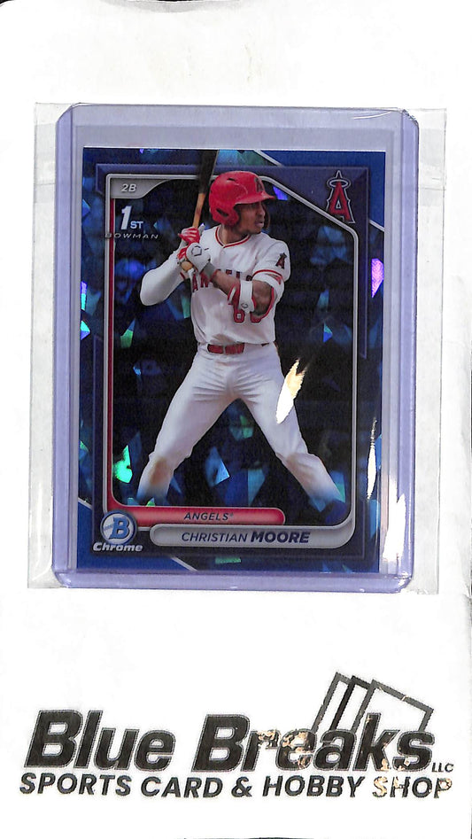 Christian Moore BDC-13 - 2024 Bowman Sapphire - 1st Base - Baseball - Angels