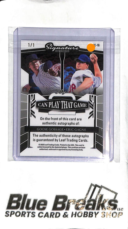 Goose Gossage Eric Gagne 2C-16 - 2025 Leaf Signature Series - Dual Auto 1/1 - Baseball - Yankees
