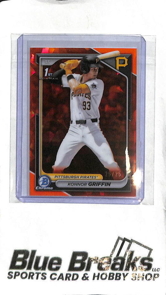 Konnor Griffin BDC-22 - 2024 Bowman Sapphire - 1st Orange 25/25 - Baseball - Pirates