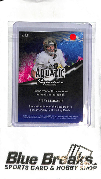 Riley Leonard A-RL1 - 2025 Leaf Signature Series - Auto 1/1 - College Football - Notre Dame