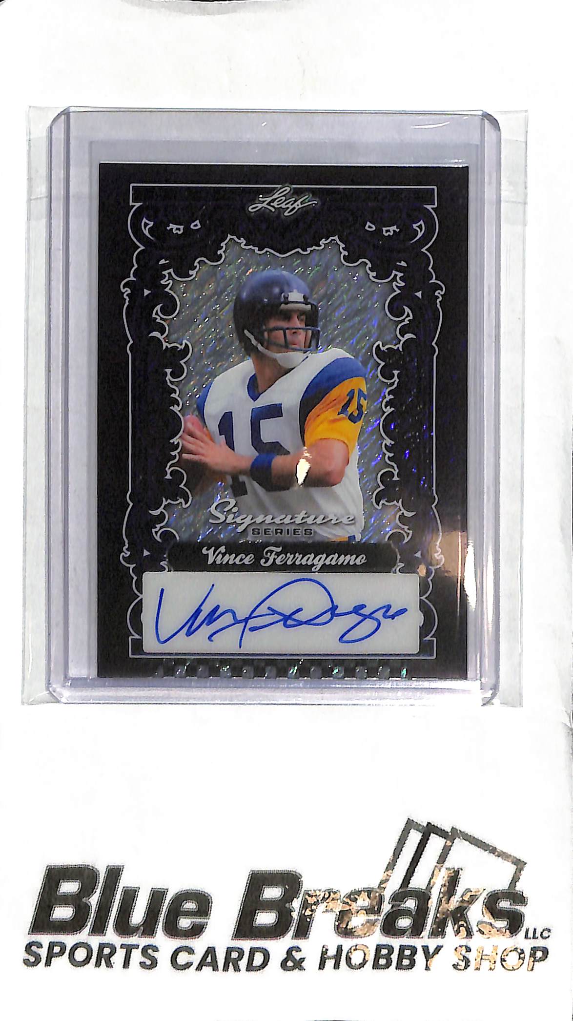 Vince Ferragamo BA-VF1 - 2025 Leaf Signature Series - Auto 1/1 - Football - Rams
