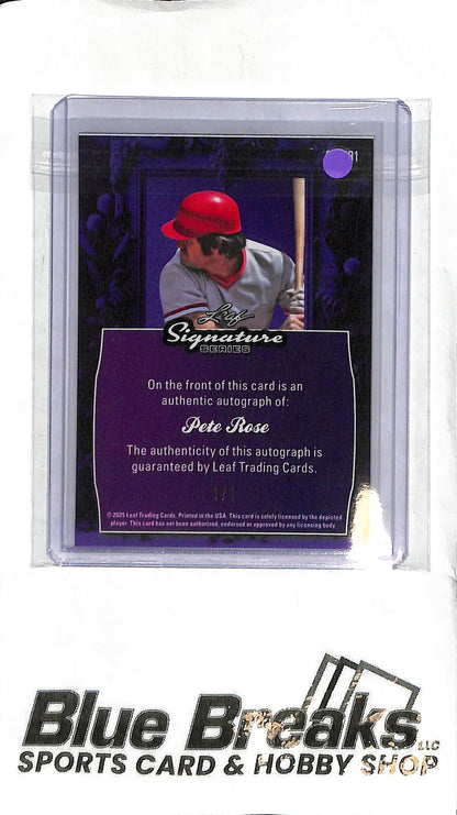 Pete Rose BA-PR1 - 2025 Signature Series - 1/1 Auto "3X Bat Champ" - Baseball - Reds