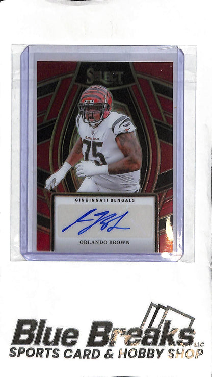 Orlando Brown SELS-OBR - 2023 Select - Auto Red 18/75 - Football - Bengals