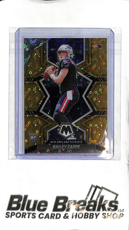 Bailey Zappe #321 - 2022 Mosaic - Gold Disco 02/10 - Football - Patriots