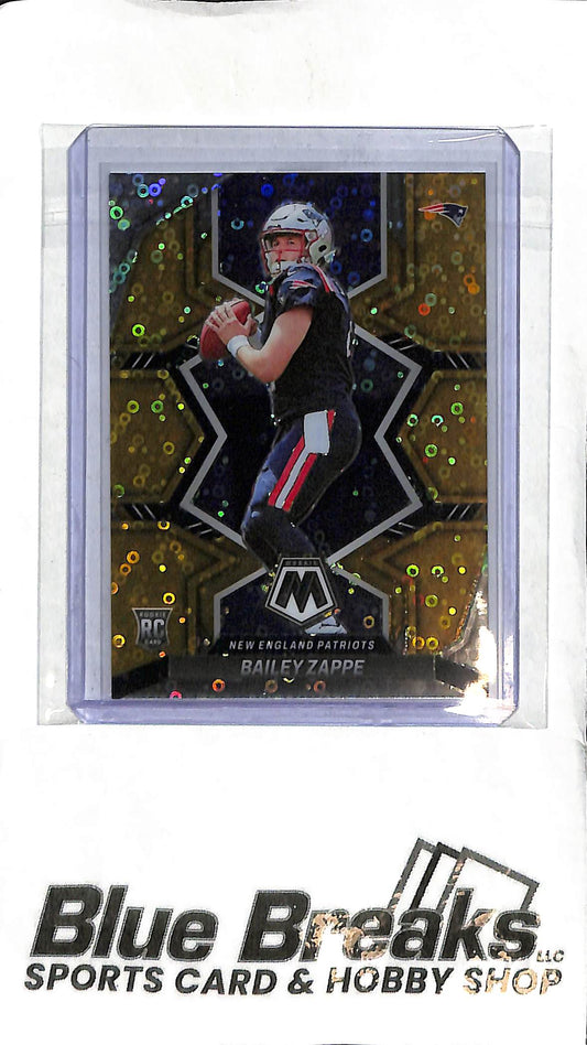 Bailey Zappe #321 - 2022 Mosaic - Gold Disco 02/10 - Football - Patriots