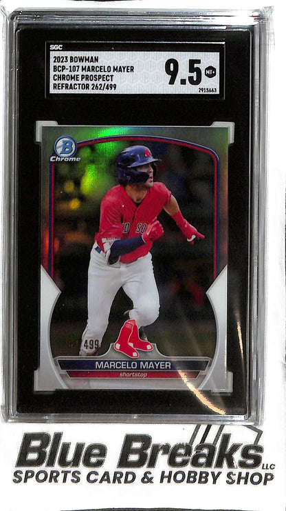 Marcelo Mayer BCP-107 - 2023 Bowman - Refractor 262/499 - SGC 9.5 - Baseball - Red Sox