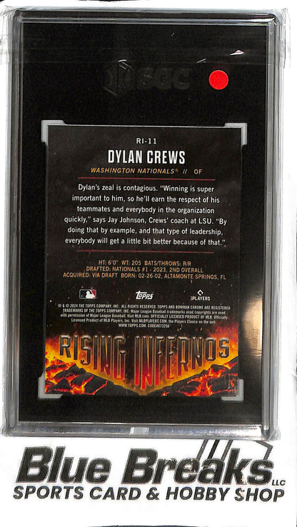 Dylan Crews RI-11 - 2024 Bowman - Rising Infernos - SGC 9.5 - Baseball - Nationals