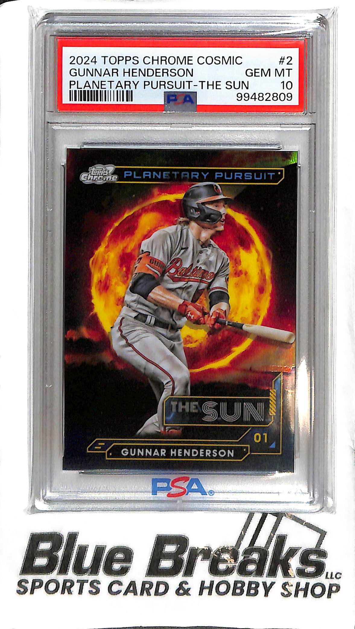 Gunnar Henderson PPS-2 - 2024 Topps Chrome Cosmic - Planetary Pursuit Sun - PSA 10 - Baseball - Orioles