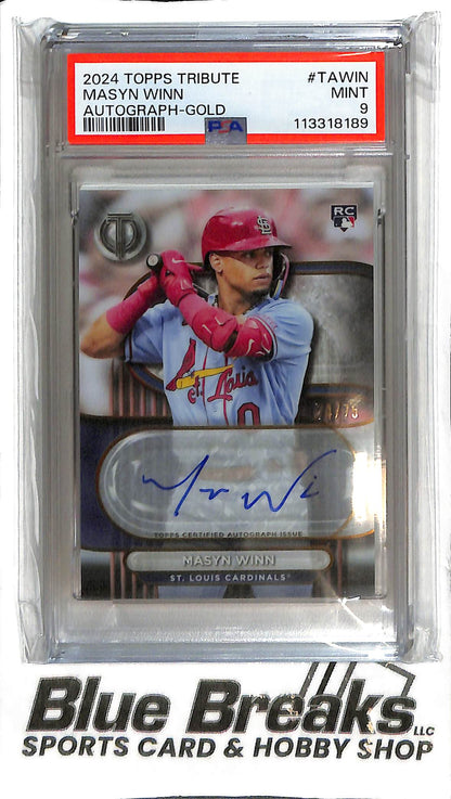 Masyn Winn TA-WIN - 2024 Tribute - RC Auto 74/75 - PSA 9 - Baseball - Cardinals