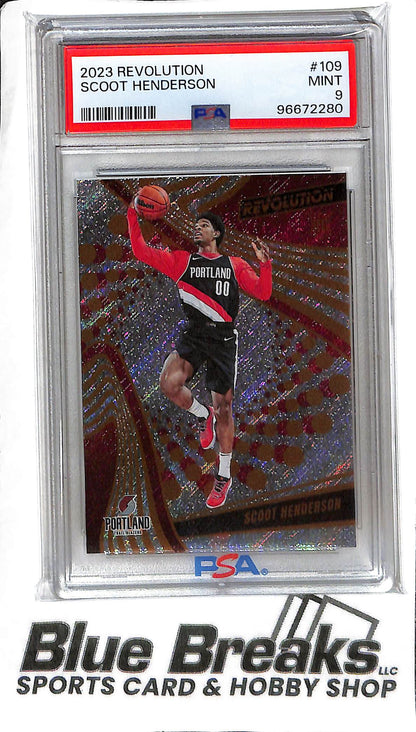 Scoot Henderson #109 - 2023 Revolution - RC- PSA 9 - Basketball - Trailblazers
