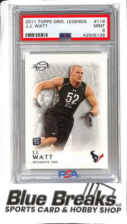 JJ Watt #119 - 2011 Topps Gridiron Legends - RC - PSA 9 - Football - Texans