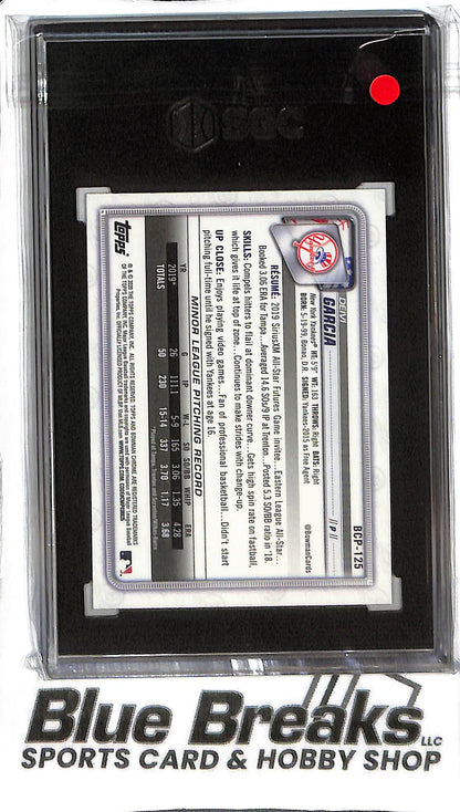 Deivi Garcia BCP-125 - 2020 Bowman Chrome Mega - SGC 9 - Baseball - Yankees