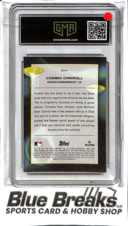Corbin Carroll ET7 - 2023 Topps Cosmic Chrome - Extraterrestrial Talent RC - GMA 10 - Baseball - Diamondbacks