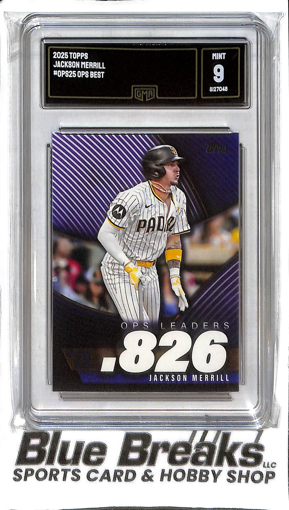 Jackson Merrill OPS-25 - 2025 Topps - OPS Leaders - GMA 9 - Baseball - Padres