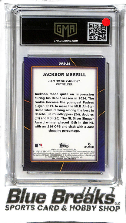 Jackson Merrill OPS-25 - 2025 Topps - OPS Leaders - GMA 9 - Baseball - Padres