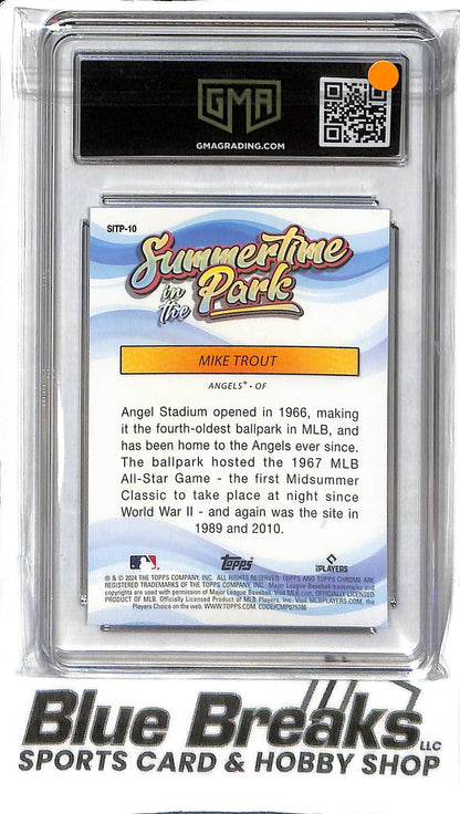 Mike Trout SITP-10 - 2024 Topps Chrome - Summertime in the Park - GMA 10 - Baseball - Angels