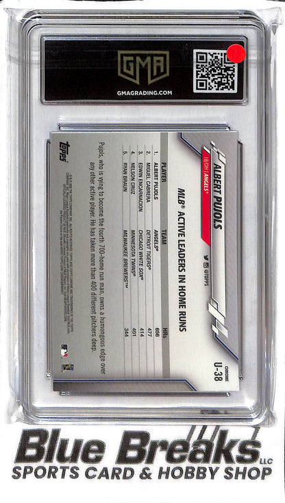 Albert Pujols U-38 - 2020 Topps Chrome Update Sapphire - GMA 10 - Baseball - Angels