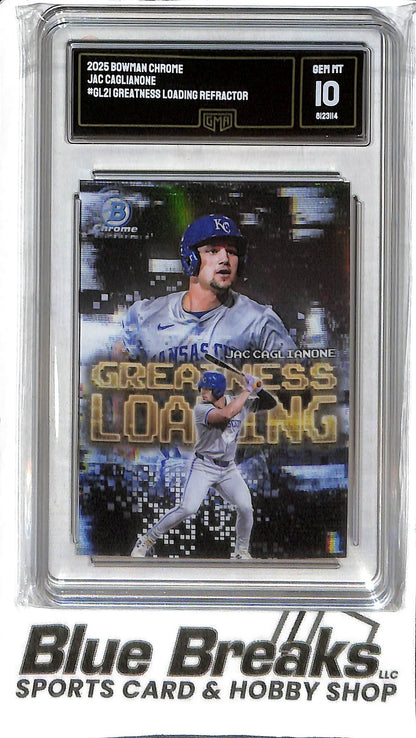 Jac Caglianone GL-21 - 2025 Bowman Chrome - Greatness Loading - GMA 10 - Baseball - Royals