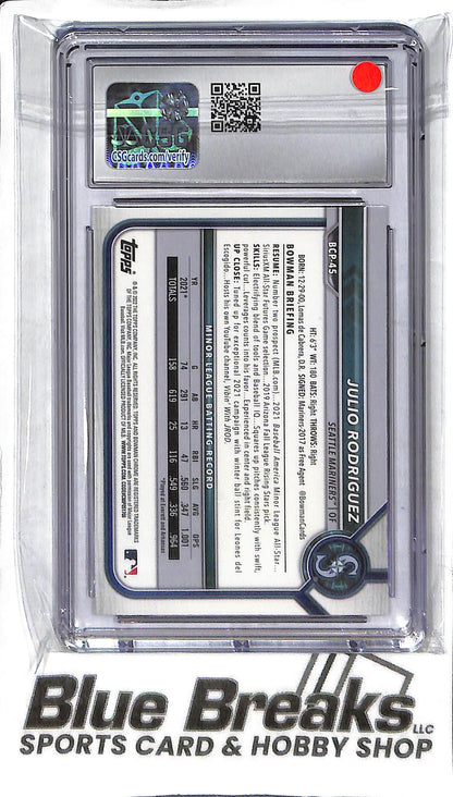 Julio Rodriguez BCP-45 - 2022 Bowman - Atomic Refractor - GMA 8.5 - Baseball - Mariners