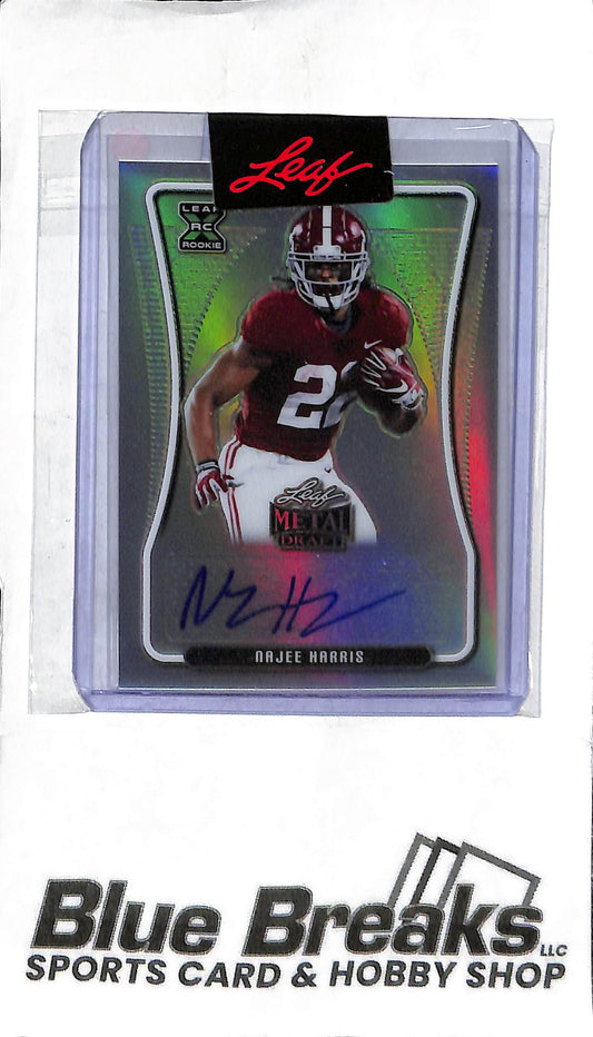 Najee Harris BA-NH1 - 2020 Leaf Metal - RC Auto 36/60 - Football - Alabama - Steelers - Chargers