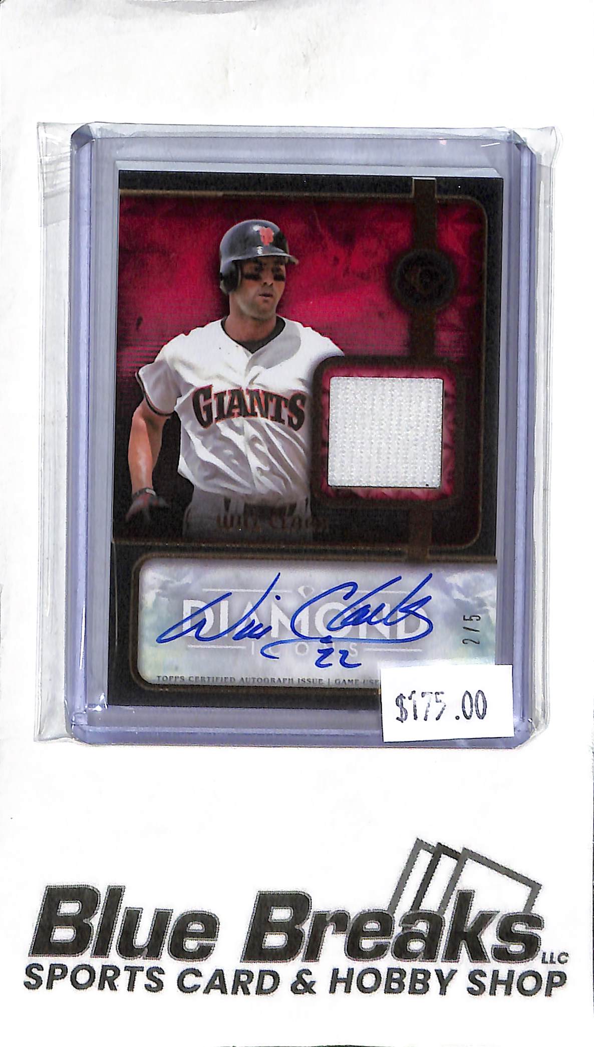 Will Clark SPA-WC - 2023 Diamond Icons - Patch Auto Red 2/5 - Baseball - Giants