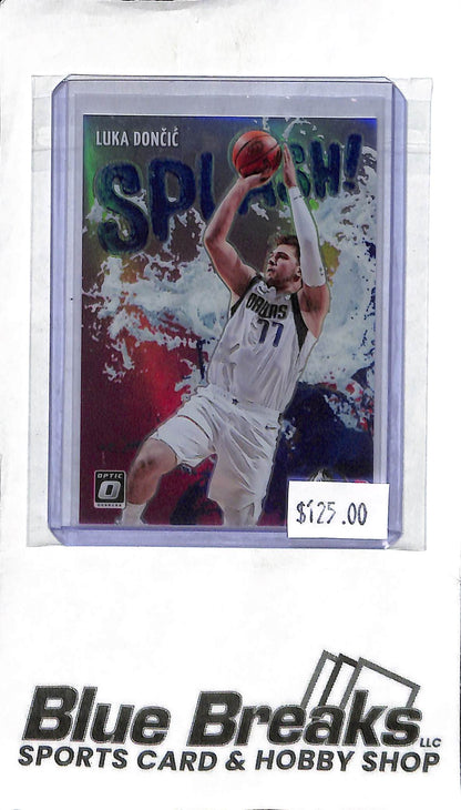 Luka Doncic #4 - 2021-22 Optic - Splash! Pink 14/25 - Basketball - Mavericks - Lakers
