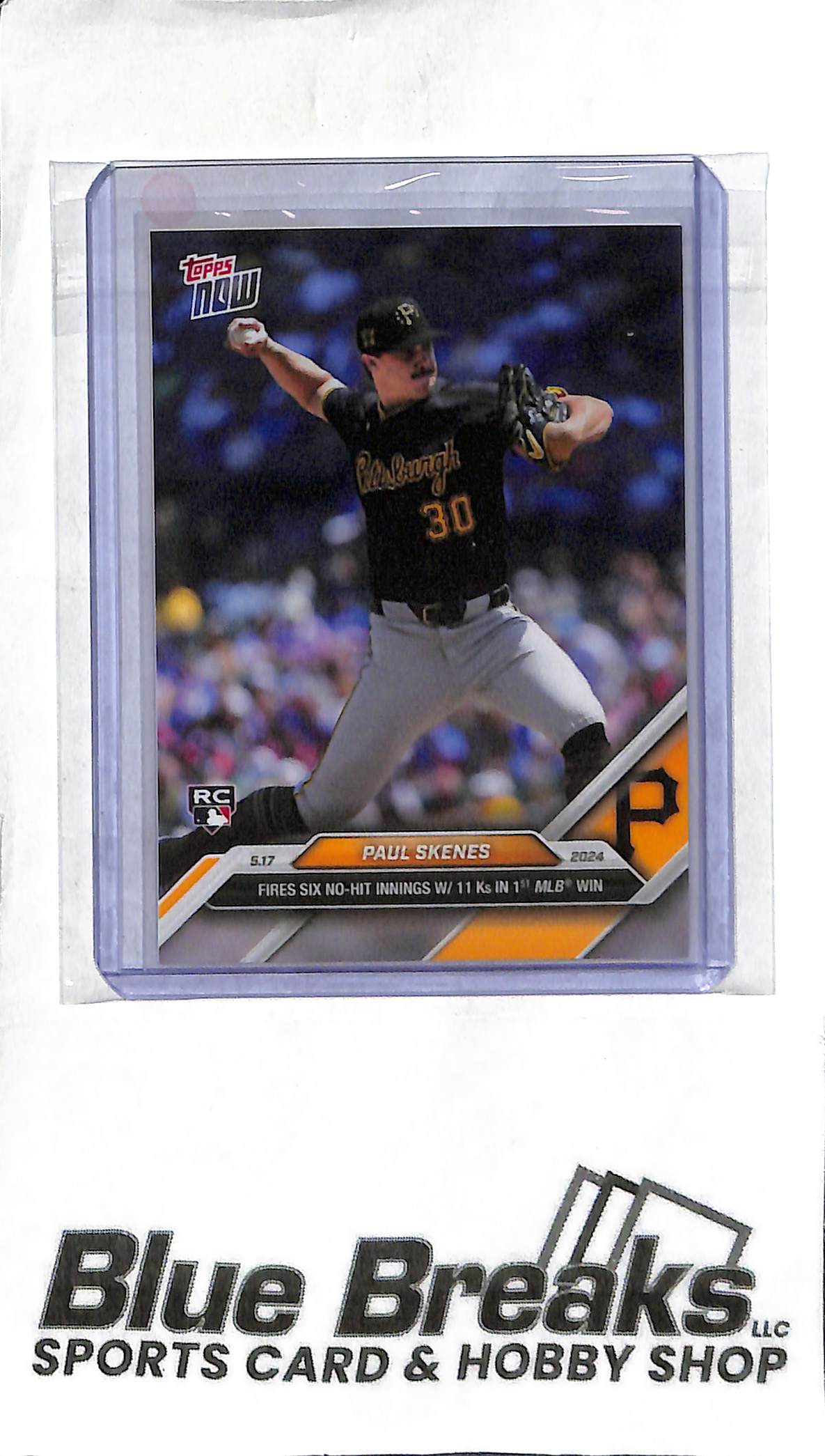 Paul Skenes 201 - 2024 Topps Now - RC - 1st Career Win - Baseball - Pirates
